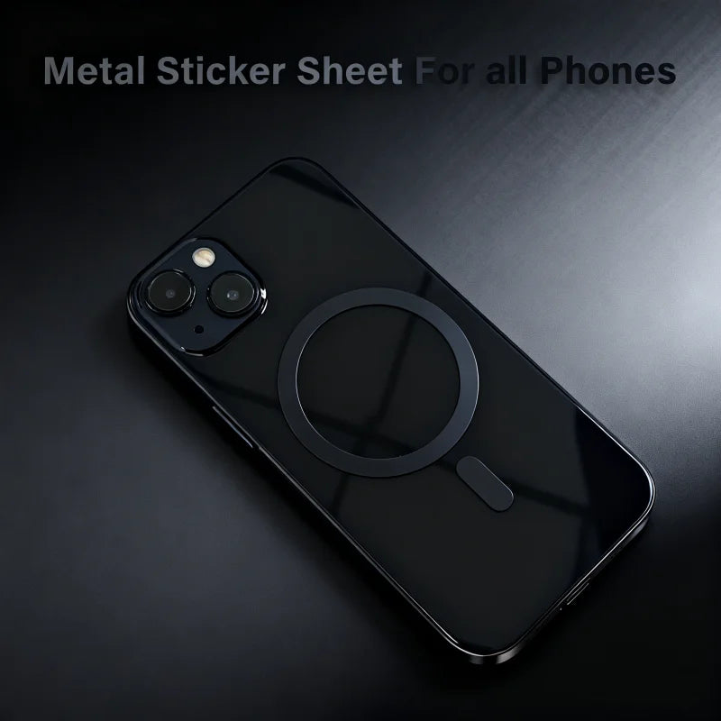 2/5pcx Universal Metal Plate Ring for wireless charging Wireless Charger Iron Sheet Sticker Mini Sticker