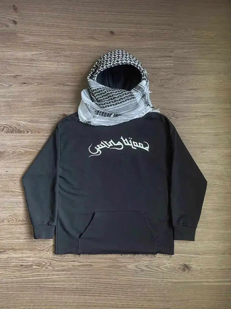 American Spring and Autumn New Pullover Hoodie Headband Design Trendy Fashion Personalized Street Sweatshirt 2025