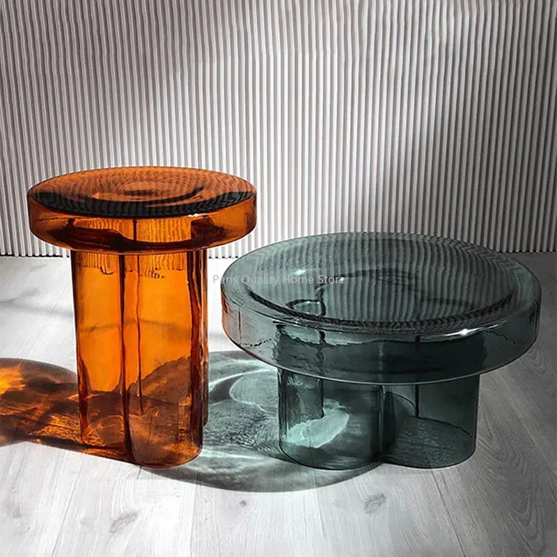 Petal Shape Glass Coffee Table