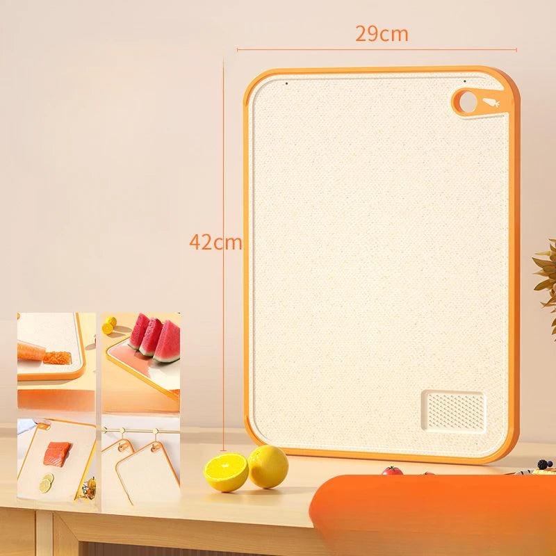 Wheat Straw Double-Sided Antibacterial Cutting Board Home Kitchen Anti-mildew Anti-slip Plastic Multi-functional Sticky Board