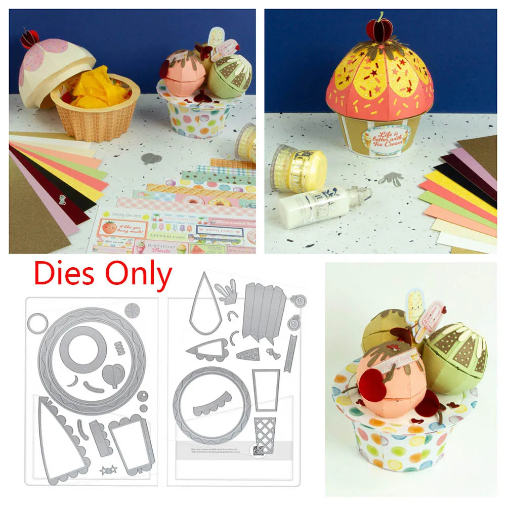 New Sail Away Boat Box Die Set Metal Cutting Dies DIY Scrapbooking Album Embossing Petal Perfection Gift Cuts Crafts Decoration