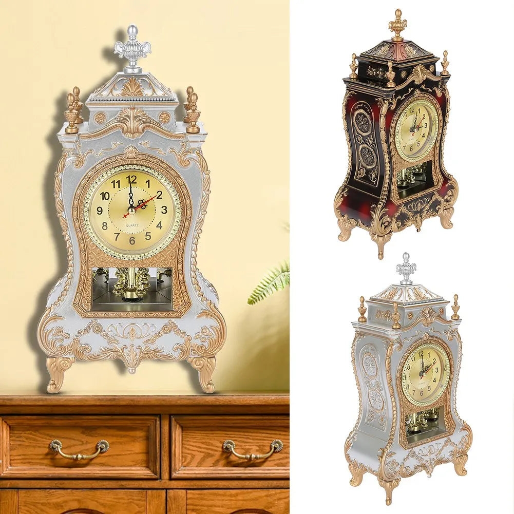 Vintage Desk Clock Vintage  Plastic Table Clock Antique Home Hotel Decorative Desk Alarm Clocks Vintage Table Clock