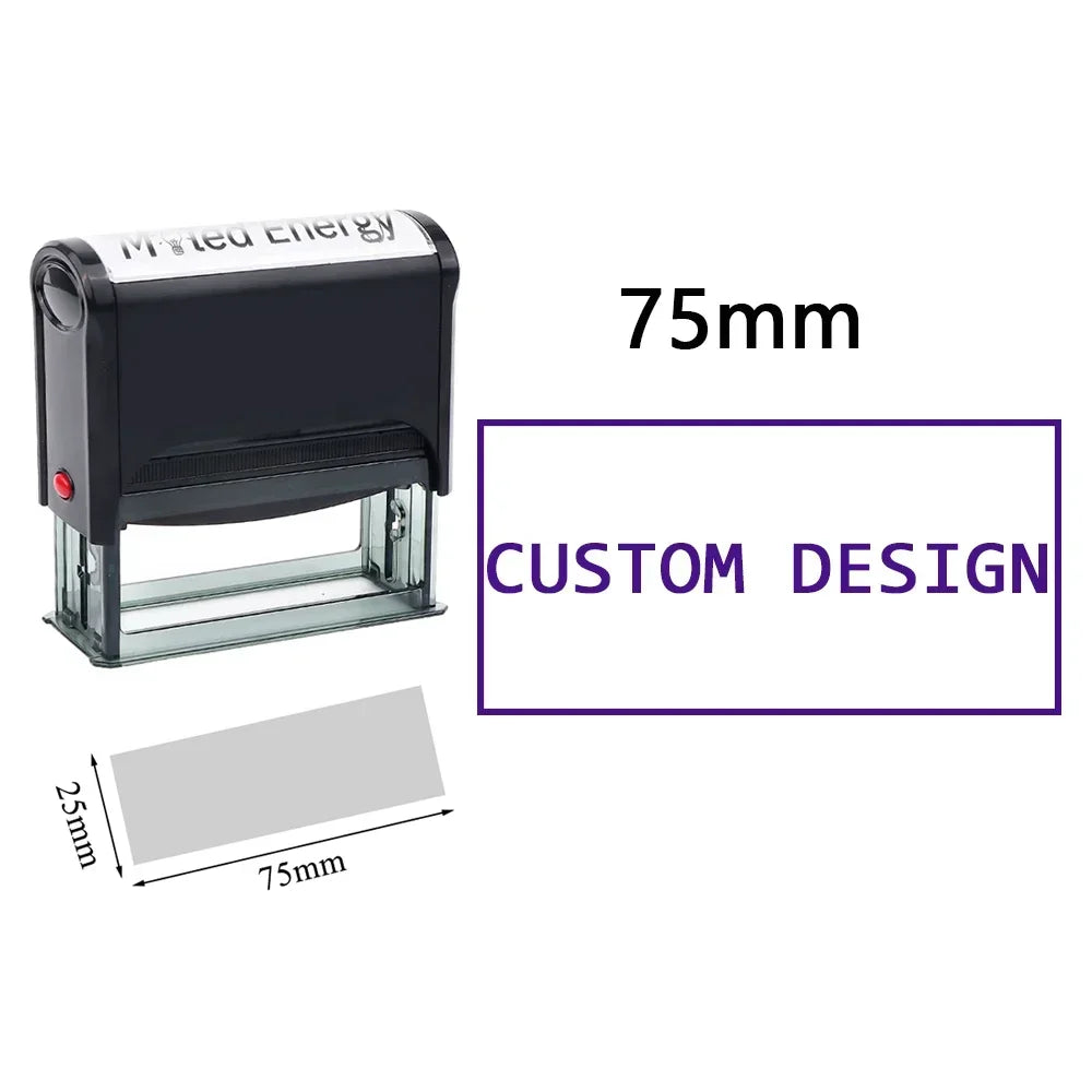 Custom Self-Inking Stamp Customized LOGO Self-Inking Business Address Wax Seal Name Letter Handicrafts Personalize Rubber Stamps