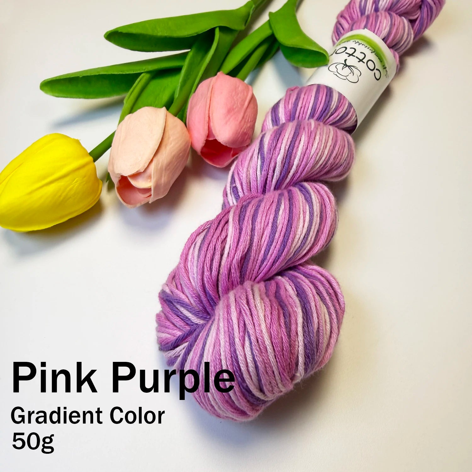 50g Cotton Fabric Colorful Gradient Dyeing of Segments Wool Yarn DIY Crochet Knitting Hand-knitted Materials Sewing Supplies