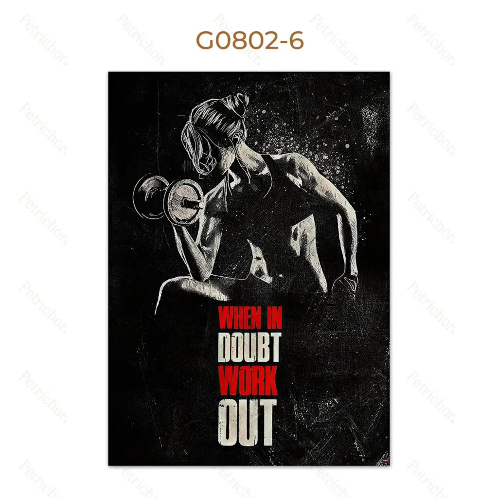 Muscle Motivation Inspirational Quotes Bodybuilding Wall Art Canvas Painting Posters Picture For Gym Fitness Office Home Decor