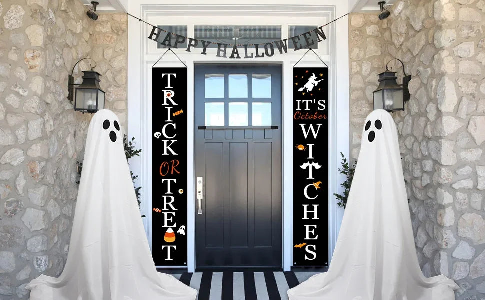 Spooky Ghost Halloween Decor Light Strings Battery  Home Decor  Standing Ghost Porch Courtyard Standing Halloween Decoration