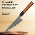 6" Japanese Honesuki Knife Hand Forged Damascus Steel Professional Kitchen Knives Chef Sharp Utility Boning Cooking Tools
