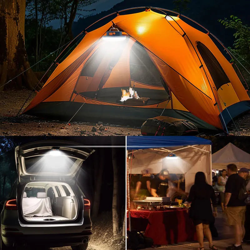 MOSLIGHTING Camping Light Rechargeable Lantern Portable Flashlight Emergency Night