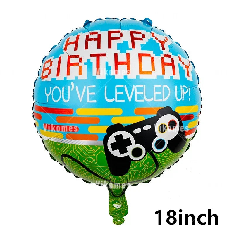 Fortnite Balloons Shooting Game Ballons Boy Girl Happy Birthday Banner Party Decoration Alpaca Llama Tableware Cake Topper Toy
