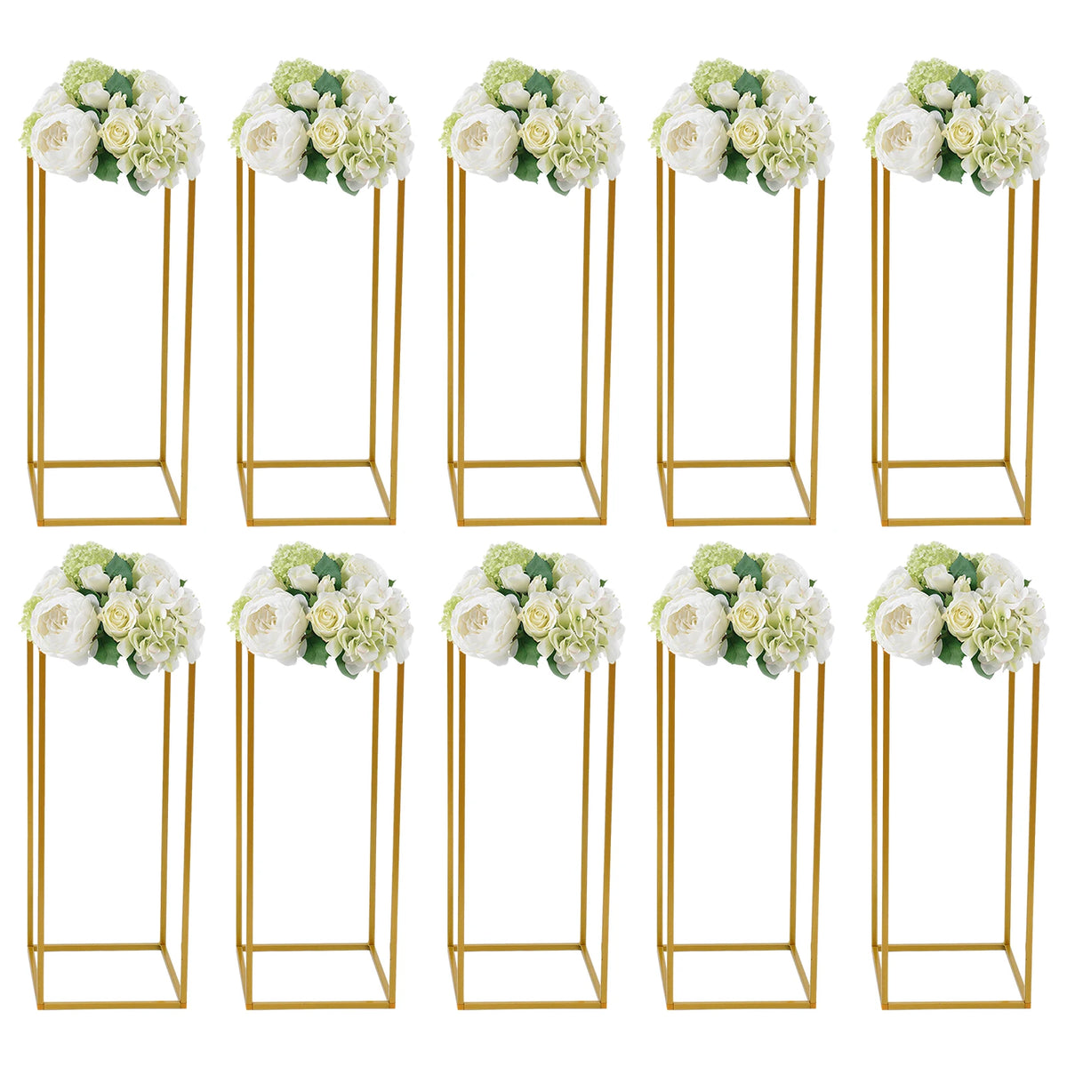 Gold Flower Stand for Wedding 10 Pcs Wedding Centerpieces