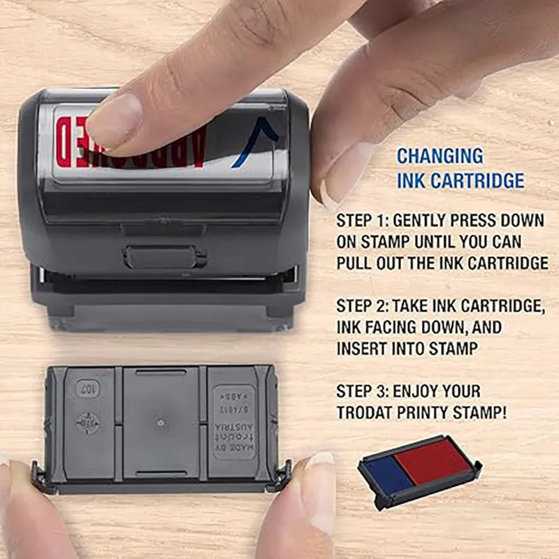Custom Self-Inking Stamp Customized LOGO Self-Inking Business Address Wax Seal Name Letter Handicrafts Personalize Rubber Stamps
