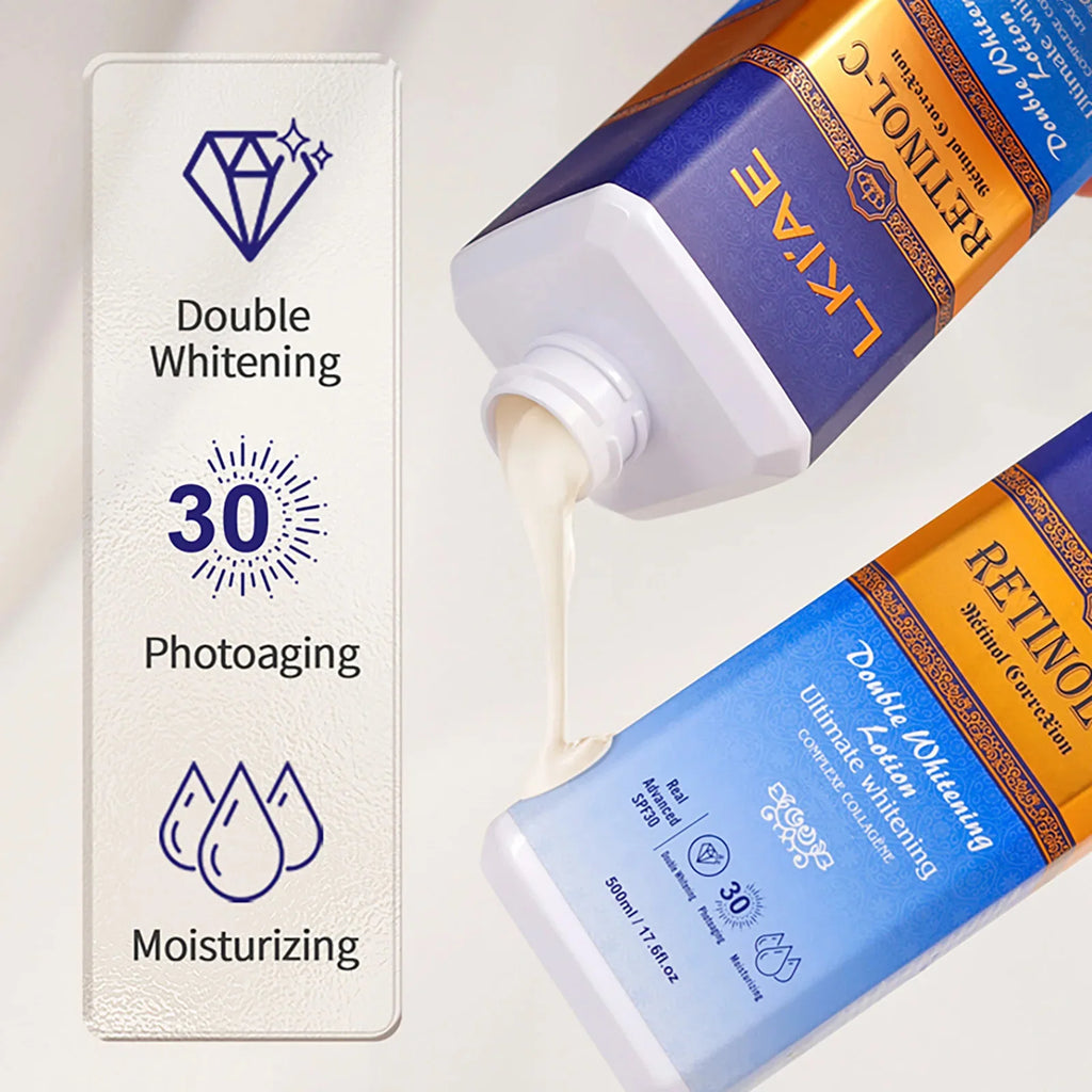 LKIAE Advanced Retinol Whitening Skin Care Set for All Skin Types, Moisturizing, Reduce Wrinkle, Dark Spot, Melanin, Smooth Skin