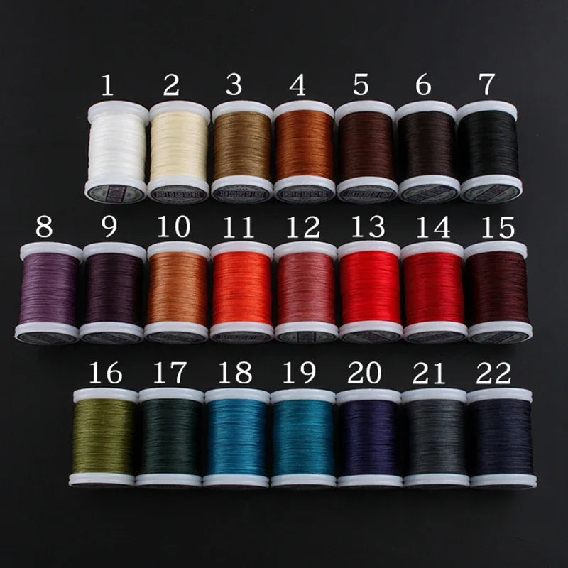 hilo elástico costura Waxed Thread Accessories Leather Craft Sewing Thread Round Waxed Thread Polyester Cord Wax Coated Strings