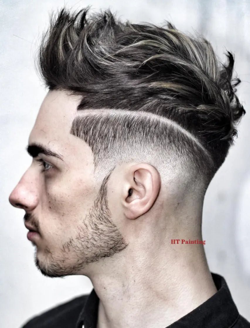 Fashion Man Hairstyle Model Hairdressing Poster Male Hair Design Canvas Painting Wall Pictures Salon Barber Shop Home Decor