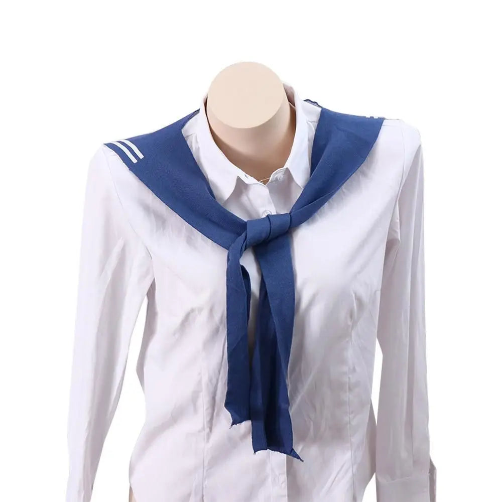 Warm Stripe Knitted Shawl Patchwork Naval Style Blouse Shoulder Fake Collar Korean Style Scarf Accessories Knot Scarf Outdoor