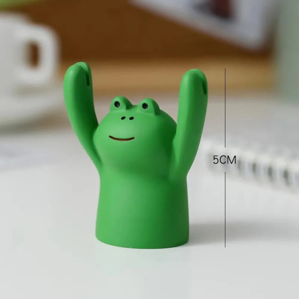 Decorations Creative Cartoon Card Holder Cute Resin Cartoon Style Korean Stationery Office Desk Organizer Mini Display Stand