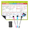 1 Set Magnetic Refrigerator Dry Erase Calendar 12" X 16" Monthly Planner Whiteboard Message Organizer For Kitchen Fridge With Fr
