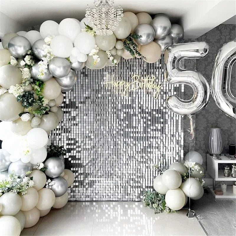 Party Backdrop Metallic Foil Fringe Tinsel Curtain Adult Wedding