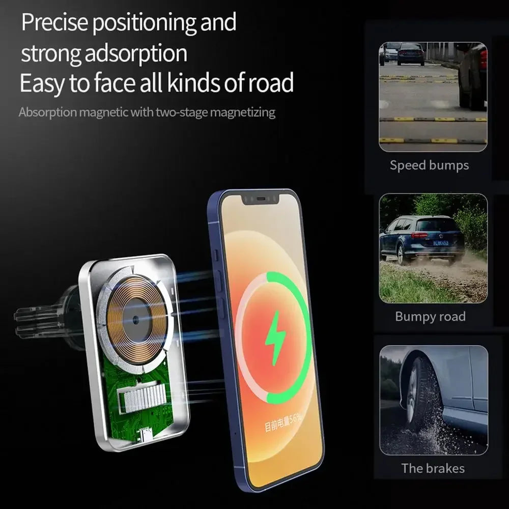 30W Magnetic Car Wireless Charger For iPhone 16 15 14 13 12 Pro Max Mini Car Phone Holder Stand Mount Fast Charging Station