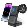 3in1 Foldable Wireless Charger Qi2 Multifunctional Stand Clock Wireless Charger Adapter Type-c Station For iPhone 16 15 Pro Max