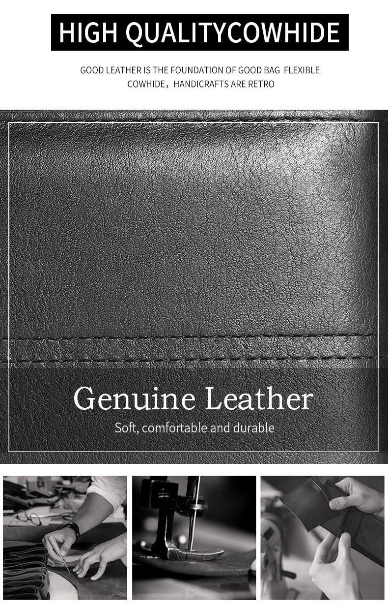 Rfid Leather Mens Wallet with Coin Pocket Designer Dollar Mens Leather Wallet with Rfid