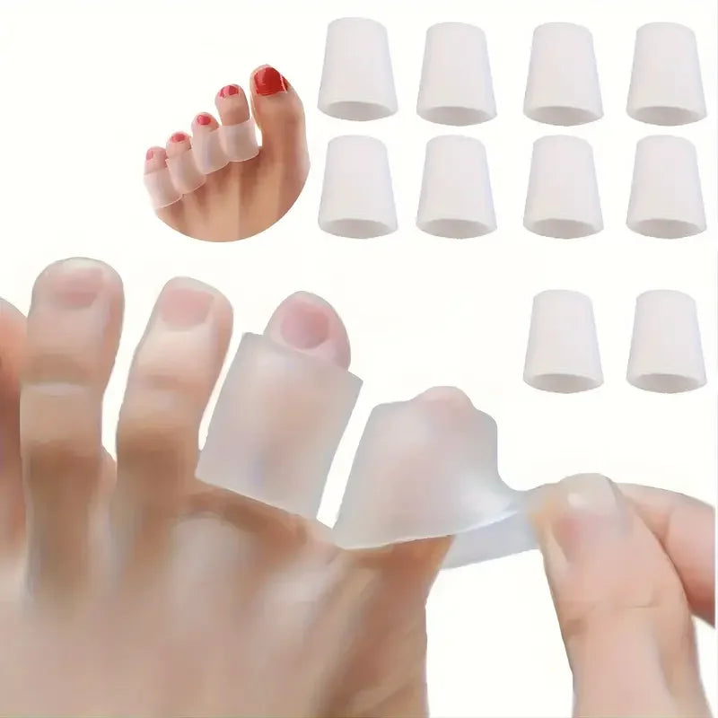 20 Toe Protectors For Walking, Relieve Painful Friction, Prevents Corns Blisters Suitable For high Heel, Sneaker, Casual Leather