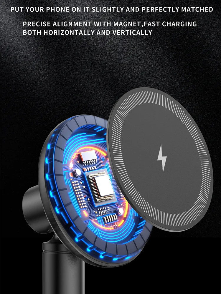 2025 15W Wireless Charger Stand For Magsafe iPhone 17 16 15 14 13 12 Pro Max Qi2 Fast Charging Station for Office Home Travel