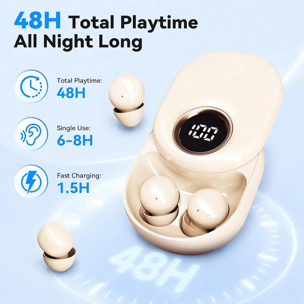 INSONIXN SK55 Mini Invisible Wireless Bluetooth Earbuds for Small