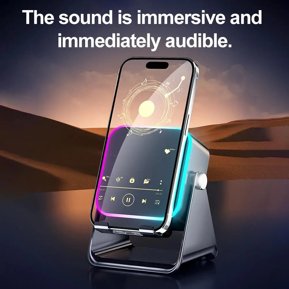 Multifunctional Bluetooth Speaker Magnetic Adjustable Desktop Tablet Bracket Support Portable Wireless Charger Phone Holder