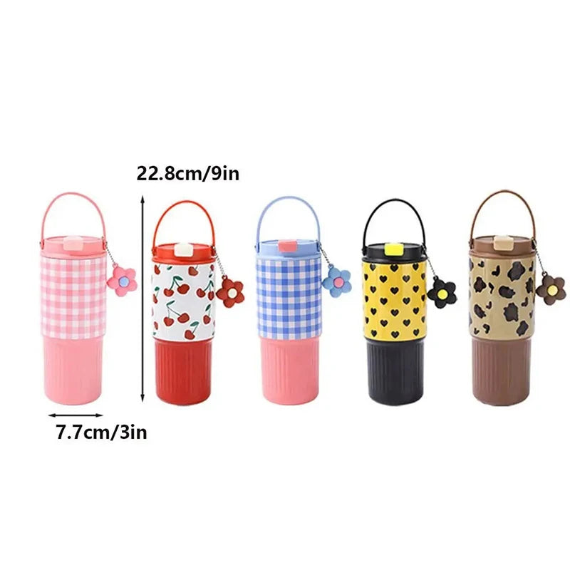 Portable Thermos Cup Gift For Woman Girl Cute Tumbler 750ML Water Bottle 316 Stainless Steel Vacuum Thermos Bottle Insulated