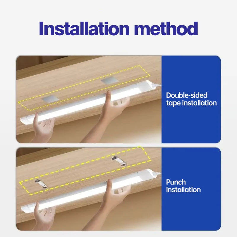 Led 220V Tube Light Room Strip With Cable Tube Lights Fixture For Home Bedroom Kitchen Cabinet Lighting Indoor Lamp