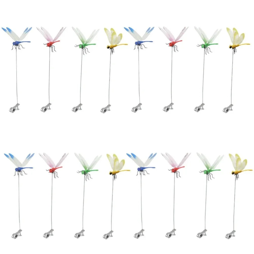 20-3pcs Simulation Dragonfly Clip Bug Deterrent Realistic Dragonfly Hat Clip Bug Repellent Dragonfly Home Garden Decor