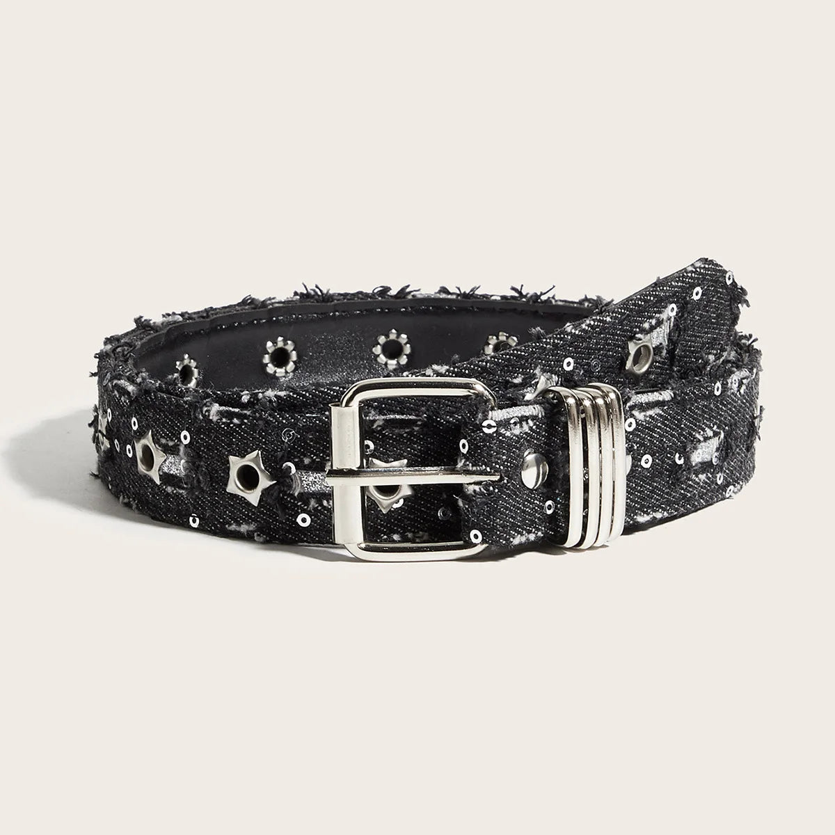 Fashion Luxury Belt Black Punk Accessories Pink Denim Girdle