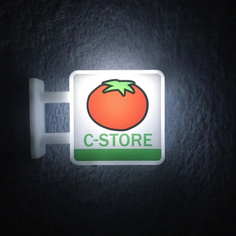 Fridge Magnet Convenience Store Night Light Glowing Signboard Miniature Room Decor Luxury Home Decor