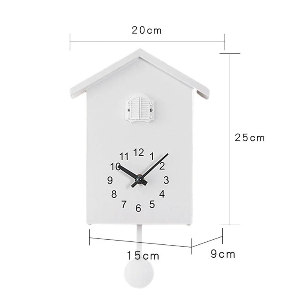 1pc Cuckoo Clock Voices Call Bird House Wall Art Home Living Room Office Decoration Home Decor ABS Wall Clocks