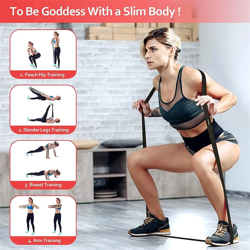 Set Long Resistance Bands for Working Out