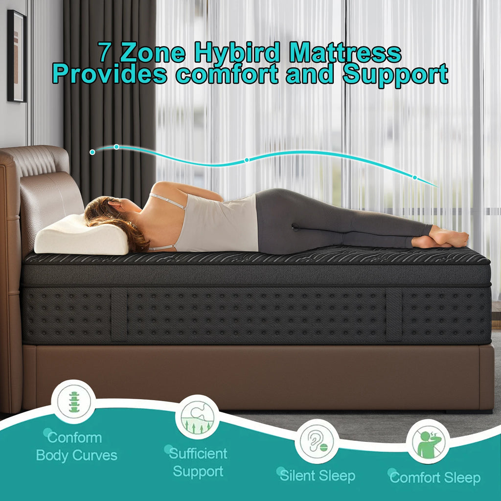 12/14-Inch Black Queen Mattress