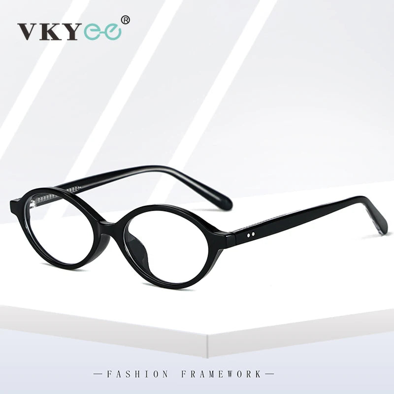 VICKY Fashion Delicate Oval Small Myopia Frames Women Reading Glasses Anti-Blue Light Customizable Prescription Glasses K9142