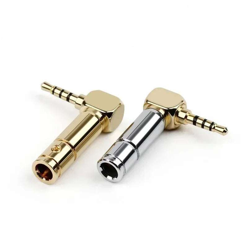 Audio Plug Jack 2.5mm 3/32 2.5 Earphone Connector 4 Pole 90 Degree Bend For Soldering Consumer Electronics Speaker Terminal