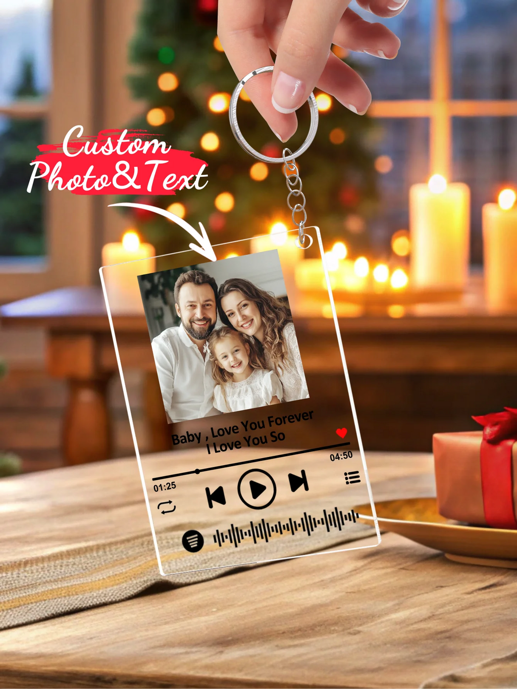 Custom acrylic photo keychains, custom engraved photo keychains, custom photo and text keychains, surprise gifts