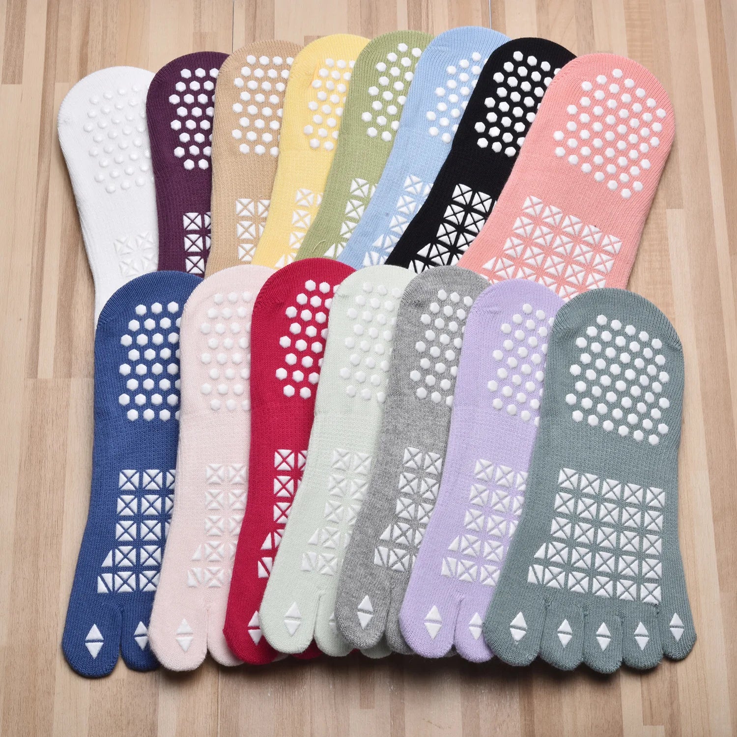 Women Bandage Breathable Pilates Socks Ladies Anti-slip Cotton Backless Sock Five Toes Ballet Dance Fitness Workout Sports Socks