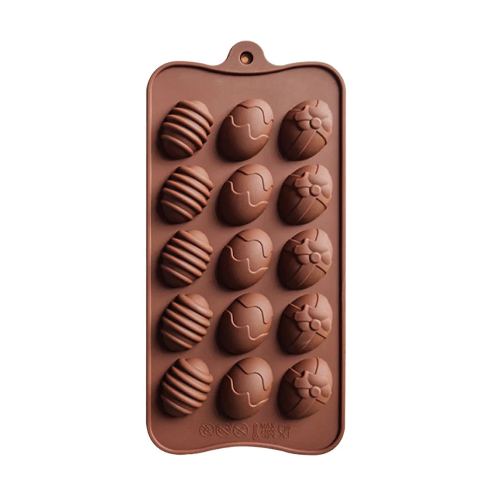 Silicone world DIY Easter Chocolate Egg Silicone Mold Nonstick Cake Decorating Baking Candy Mold Silicone 3D Mold Kitchen Gadget