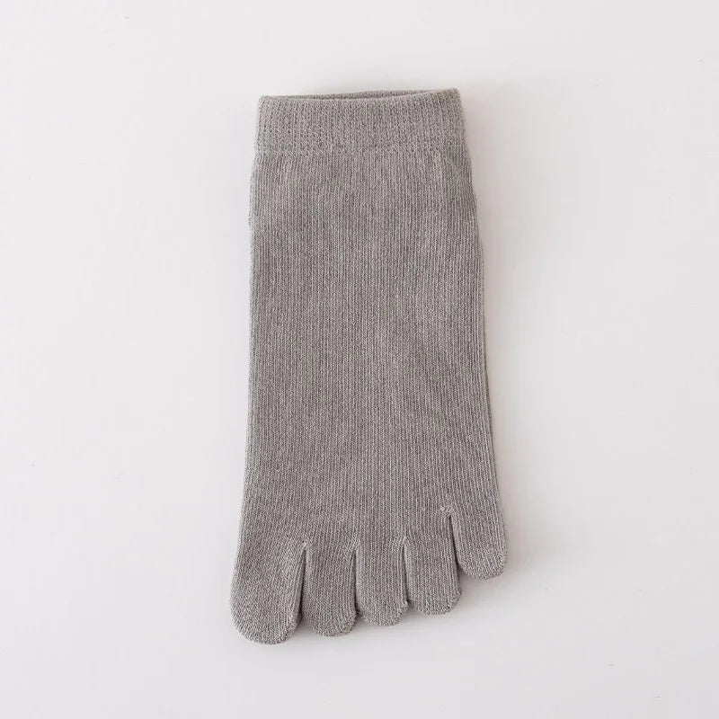 Spring Summer Women's Candy Color Ankle Socks Sweat absorption Breathable Cotton Split Toe Socks 5 Toes Short Five Finger Socks