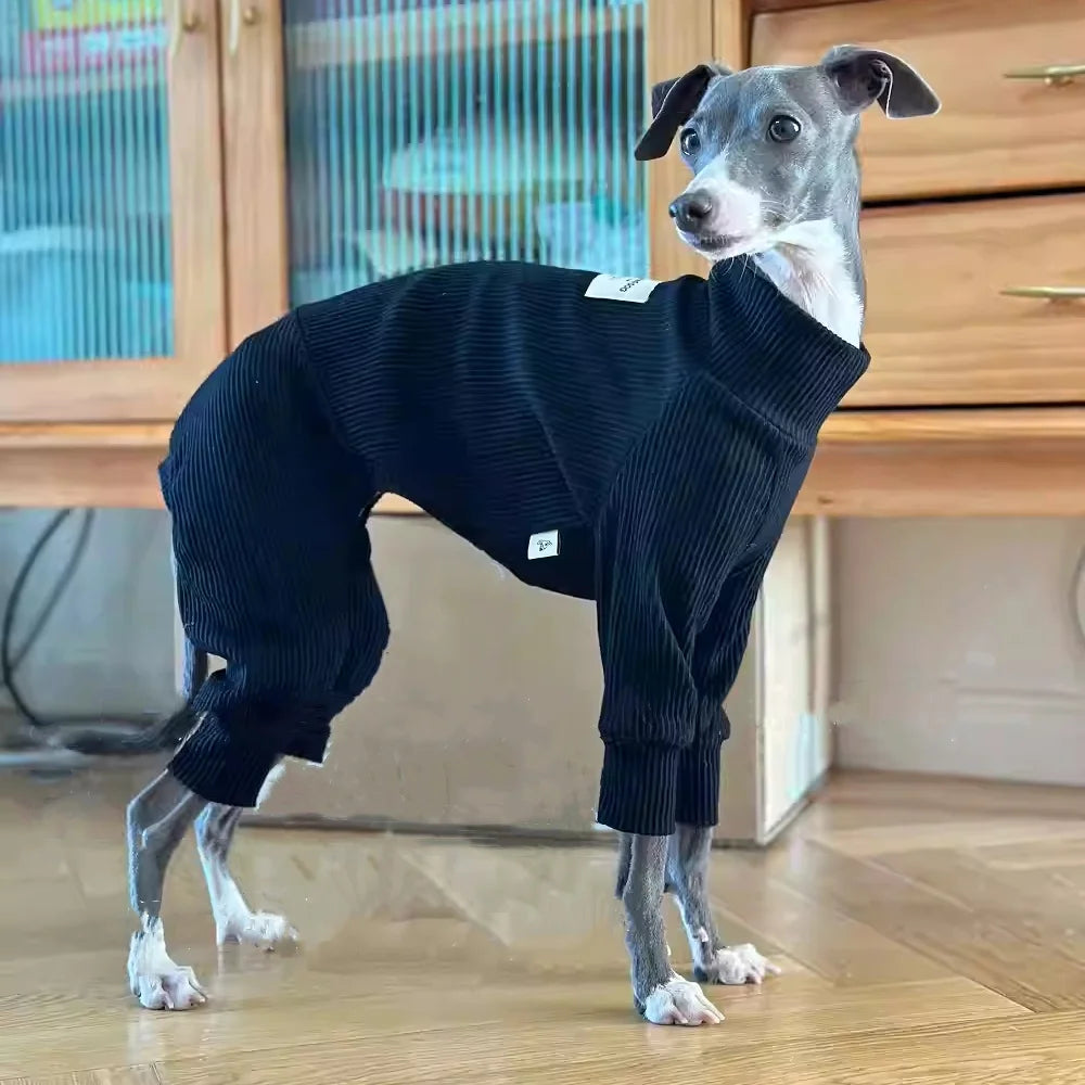 Clothing for Dogs Cute Winter Puppy Clothes Autumn Warm 4-legged Cotton Coffee Coat for Italian Greyhound Whippet Dog Sweatshirt