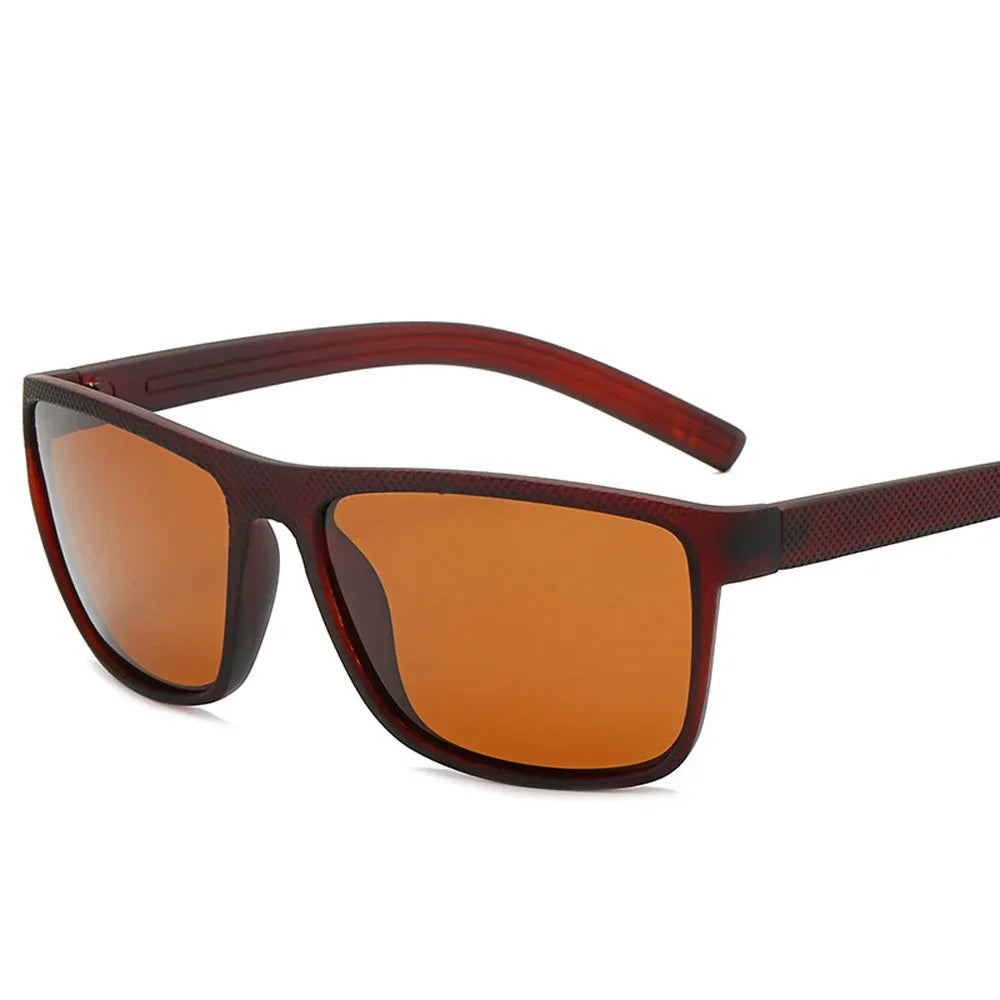 MUSELIFE Polarized Sunglasses for Men - Fashion Square Design Driving Eyewear in Plastic - Oculos de Sol for Travel