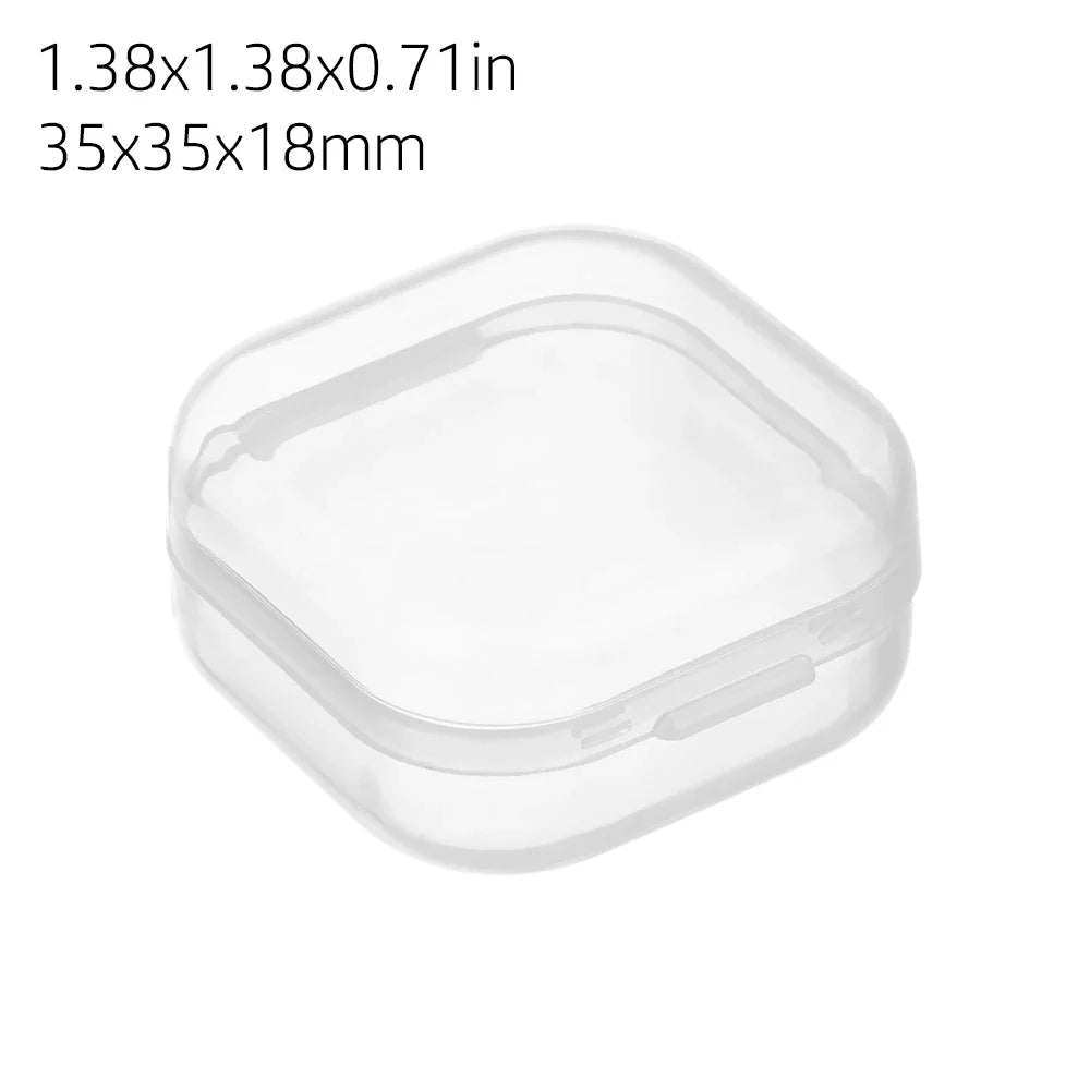 1pc Small Plastic Home Items Sundries Organizer Case Transparent Storage Box Jewelry Beads Container Fishing Tools Storage Box