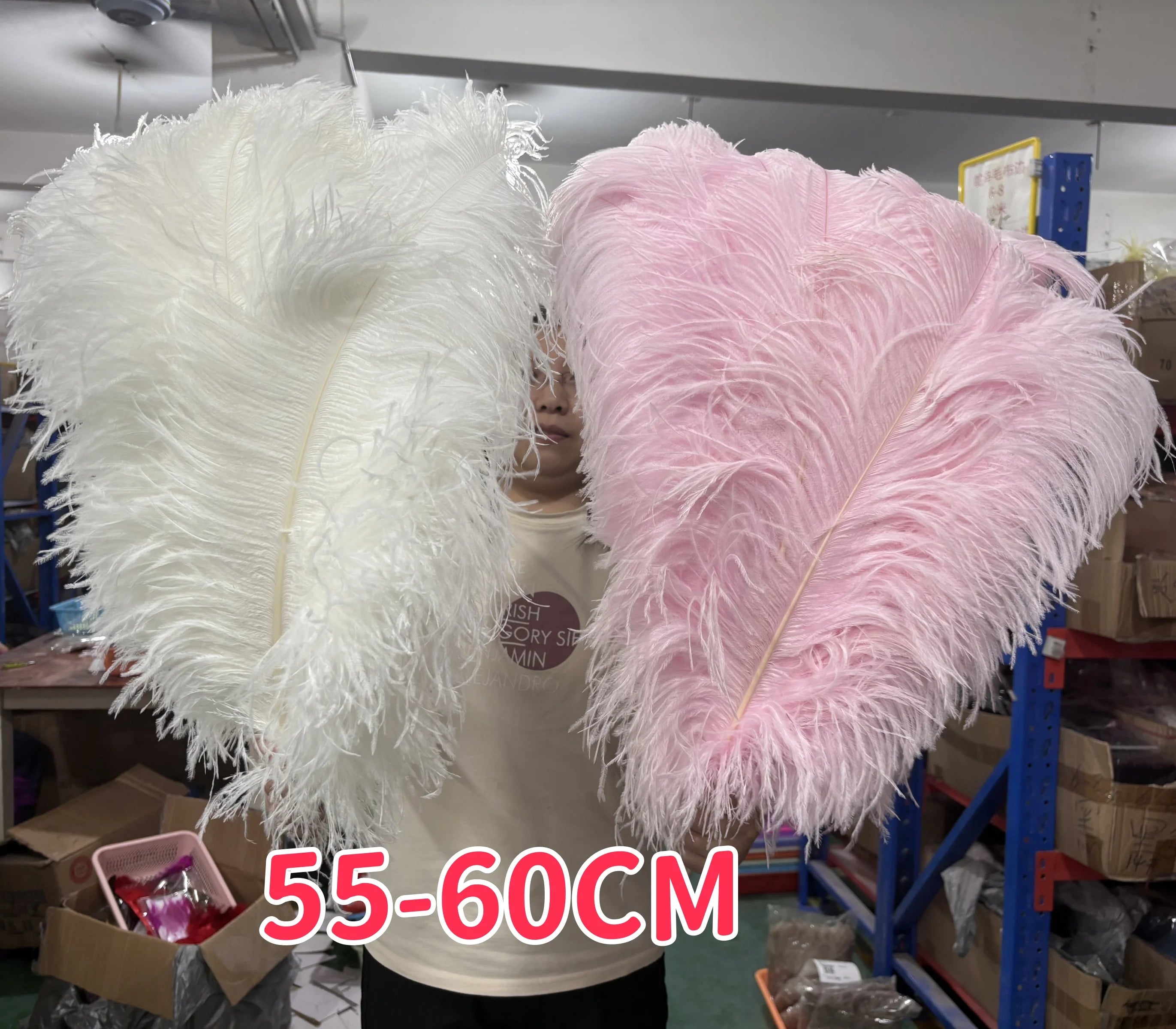 10PCS/Lot White Ostrich Feathers Plume for Wedding Table Centerpieces Carnival Prime Decor  45-50CM 55-60CM Ostrich Plumas Large