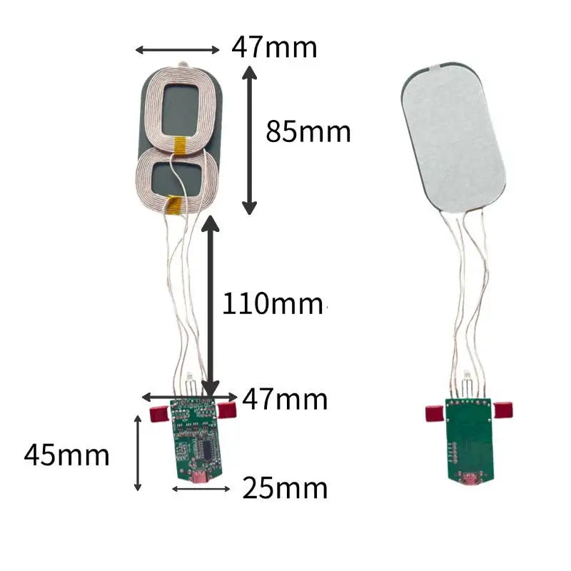Wireless Charging Type-C Interface 15W Dual Coil Wireless Charging Module Wireless Charger PCBA Home Car Equipment