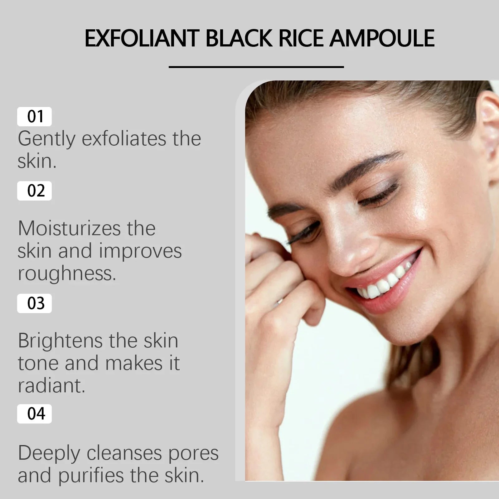 White Black Rice Exfoliating Serum Peel Shot Facial Moisturizing Soften Blackhead Removal Hydrating Shrink Pores Skin Care Korea