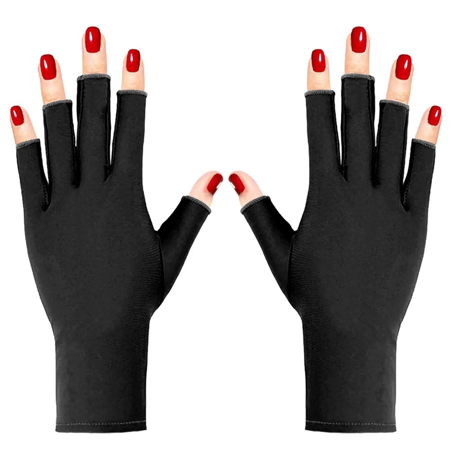 Anti-UV Gloves for Nail Lamp, Professional UPF50+ UV Protection Glove for Manicures, Art Skin Care Fingerless, Women Men
